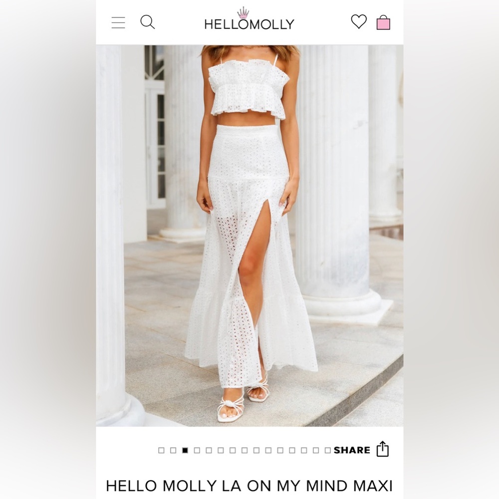 NEVER WORN. Hello Molly two-piece maxi.